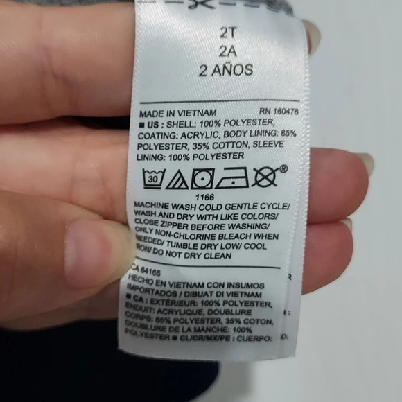 Old Navy Hooded Uniform Windbreaker Jacket in Navy Blue in Size 2T - Picture 8 of 10